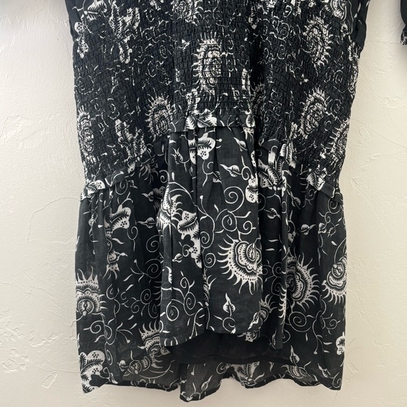 Ulla Johnson Batu Smocked Mini Dress Puff Sleeve Boho Designer Size 2/4 - Picture 5 of 9